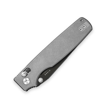 Kizer Original 2 Folding Knife Silver Titanium Handle S45VN Sheepsfoot Plain Black Blade Ki3605.2SA1 Kizer Original 2 Folding Knife Silver Titanium Handle S45VN Sheepsfoot Plain Black Blade Ki3605.2SA1