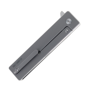 Daily Carry Co Vanguard Pro Folding Knife Black Titanium Handle M390 Plain Edge