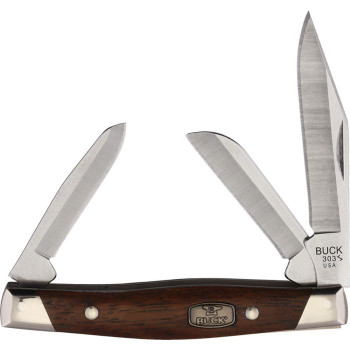 Buck Cadet Granadillo Wood Handle Slip Joint Folding Knife Satin