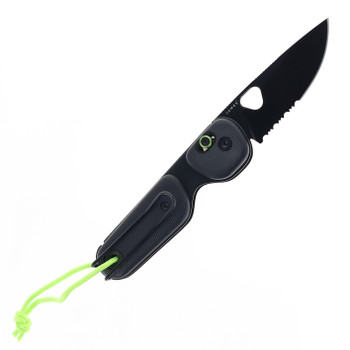 James Brand Knives Folding Knife Black Polypropylene Handle Serrated Black-Oxide Blade KN118165-01