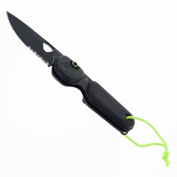 James Brand Knives Folding Knife Black Polypropylene Handle Serrated Black-Oxide Blade KN118165-01