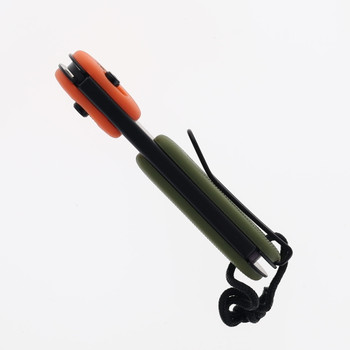 James Brand Knives Folding Knife Orange/Green/Black Polypropylene Handle Serrated Black-Oxide Blade KN118197-01