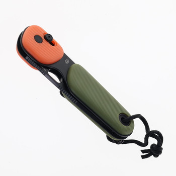 James Brand Knives Folding Knife Orange/Green/Black Polypropylene Handle Serrated Black-Oxide Blade KN118197-01