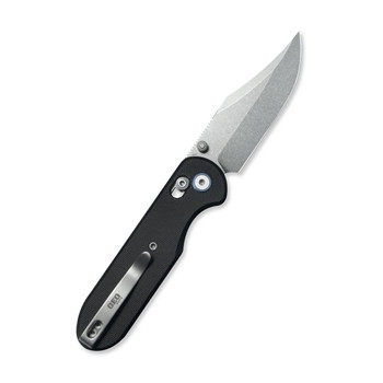 Geo Ethereal Cutter Folding Knife Black G10 Handle M390 Clip Point Plain Edge Stonewash Finish GEO2401F