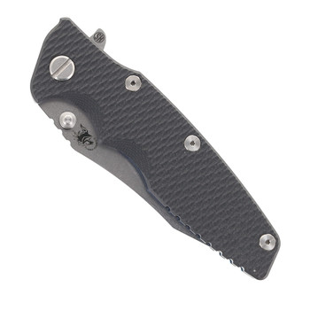 Hinderer Eklipse Skinny Slicer 3.5" Folding Knife Stonewashed Magnacut Blade Black G10 Handle Blue Stonewashed Titanium