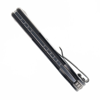 Maxace Beetle 2 Folding Knife Titanium & Carbon Fiber Handle M398 Plain Edge Stonewash Finish MM36-1-F