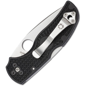 Spyderco Native 5 Lightweight Back Lock Folding Knife Black FRN Handle Serrated S30V Blade C41SBK5