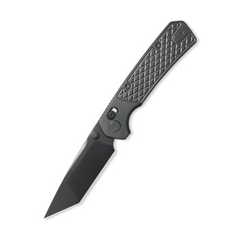 Geo Blaze Folding Knife Black DLC Titanium Handle M390 Tanto Point Plain Edge Black DLC Finish GEO2503B