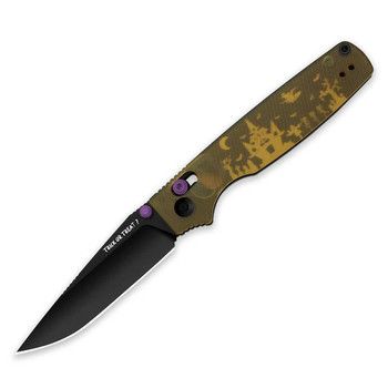 Halloween Limited Edition Kizer Original 2 Folding Knife Haunted House PEI Handle Black PVD 14C28N V3605.2MHW2