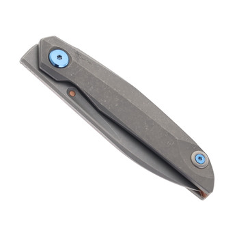 Reate Knives VK-Anub Folding Knife Darkwashed Titanium Handle Darkwashed Elmax Blade