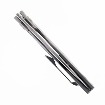 Reate Knives VK-Anub Folding Knife Bead Blast Titanium Handle Hand Rubbed Elmax Blade