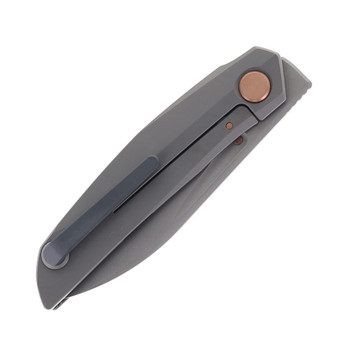 Reate Knives VK-Anub Folding Knife Fat Carbon Dark Matter & Titanium Handle Darkwash Elmax Blade