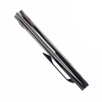 Reate Knives VK-Anub Folding Knife Fat Carbon Dark Matter & Titanium Handle Darkwash Elmax Blade