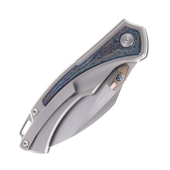 SixLeaf Folding Knife Lightning Titanium Handle 14C28N Plain Edge SL-80-Lightning