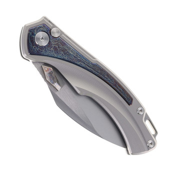 SixLeaf Folding Knife Lightning Titanium Handle 14C28N Plain Edge SL-80-Lightning