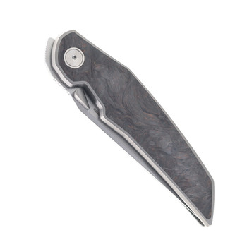 Limited Edtion Bastard Knives Iberian Gen 1 Integral Frame Lock Folding Knife FatCarbon and Titanium Handle Satin MagnaCut Tanto Blade