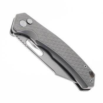 SixLeaf Folding Knife Gray Titanium Handle 14C28N Plain Edge SixLeaf SL-78-TI