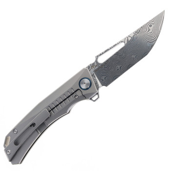 SixLeaf Folding Knife Titanium/Carbon Fiber Handle RWL34+PMC27 Plain Edge SixLeaf SL-31