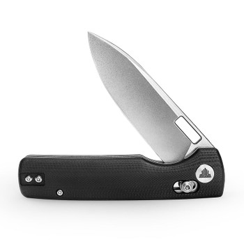 Trivisa Crossbar Lock Folding Knife Black G10 Handle 14C28N Drop Point Plain Edge