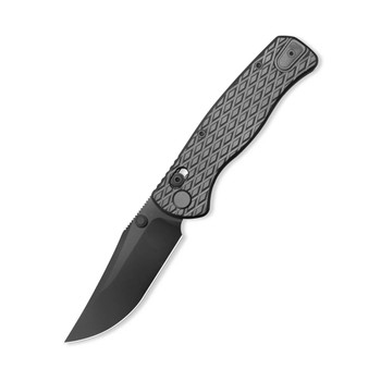 Geo Sharp Shadow Folding Knife Black Titanium Handle M390 Clip Point Plain Black PVD Blade GEO2504B