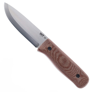 Work Tuff Gear Fixed Blade Knife Canvas Micarta Handle K329 Plain Edge Satin Finish ODG Sheath Forester-Gen 3-ODG