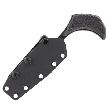 Bastinelli Fixed Blade Knife Black G10 Handle VG-10 Plain Black PVD Blade BC-Gambler