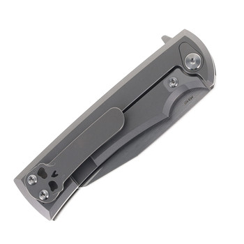 Chaves Knives Sangre Integral Street Folding Knife Stonewashed Titanium Belt Satin M390 Blade Chaves Knives Sangre Integral Street Folding Knife Stonewashed Titanium Belt Satin M390 Blade