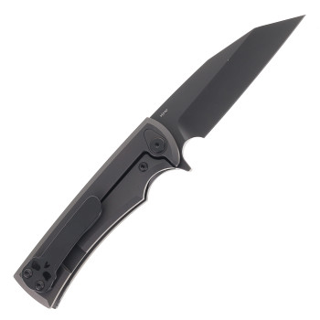 Chaves Knives Sangre Integral Street Folding Knife Grey Titanium Grey PVD Stonewashed M390 Blade Chaves Knives Sangre Integral Street Folding Knife Grey Titanium Grey PVD Stonewashed M390 Blade