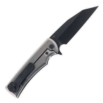 Chaves Knives Sangre Integral Street Folding Knife Bright Stonewashed Titanium Black PVD M390 Blade Chaves Knives Sangre Integral Street Folding Knife Bright Stonewashed Titanium Black PVD M390 Blade