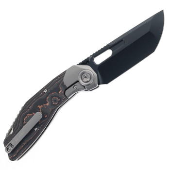Ketuo Yakuza Folding Knife Copper Foil Carbon Fiber Handle Black M390 Plain Edge Yakuza/B Ketuo Yakuza Folding Knife Copper Foil Carbon Fiber Handle Black M390 Plain Edge Yakuza/B
