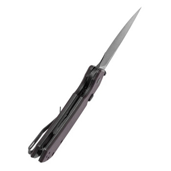 Tenable Fenrir Top Liner Lock Folding Knife Purple Micarta Blackwashed Nitro-V Blade B1034H1 Tenable Fenrir Top Liner Lock Folding Knife Purple Micarta Blackwashed Nitro-V Blade B1034H1