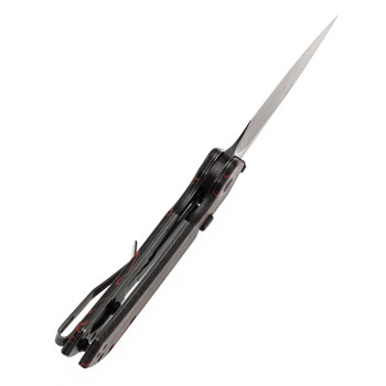 Tenable Fenrir Top Liner Lock Folding Knife Black & Red G-Mascus Blackwashed Nitro-V Blade B1034H2 Tenable Fenrir Top Liner Lock Folding Knife Black & Red G-Mascus Blackwashed Nitro-V Blade B1034H2