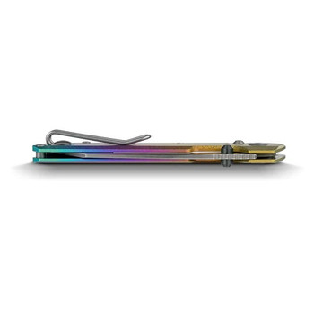 Vosteed Parallel Folding Knife Iridescent Crackle Titanium Handle S35VN Reverse Tanto Plain Edge Stonewash Finish A3508 Vosteed Parallel Folding Knife Iridescent Crackle Titanium Handle S35VN Reverse Tanto Plain Edge Stonewash Finish A3508