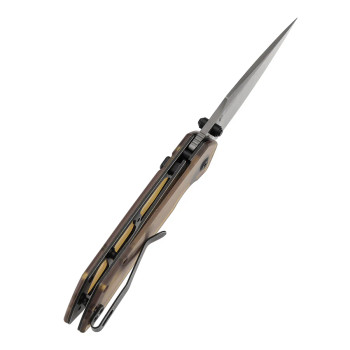 Tenable Fenrir Top Liner Lock Folding Knife PEI Handle Damascus Blade B1034H6 Tenable Fenrir Top Liner Lock Folding Knife PEI Handle Damascus Blade B1034H6