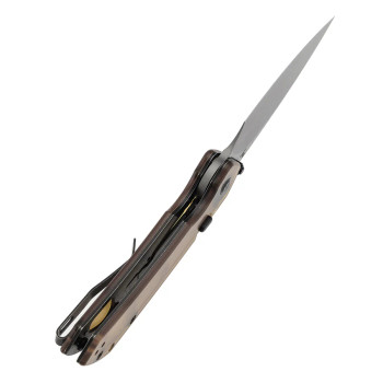 Tenable Fenrir Top Liner Lock Folding Knife PEI Handle Damascus Blade B1034H6 Tenable Fenrir Top Liner Lock Folding Knife PEI Handle Damascus Blade B1034H6