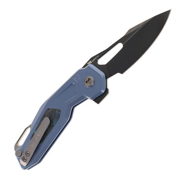 Ketuo Mini Griffin Folding Knife Blue Titanium Blue Carbon Fiber Handle DLC M390 Plain Edge Ketuo Mini Griffin Folding Knife Blue Titanium Blue Carbon Fiber Handle DLC M390 Plain Edge