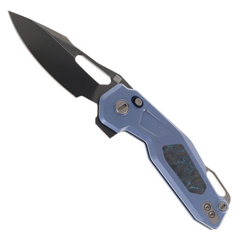 Ketuo Mini Griffin Folding Knife Blue Titanium Blue Carbon Fiber Handle DLC M390 Plain Edge Ketuo Mini Griffin Folding Knife Blue Titanium Blue Carbon Fiber Handle DLC M390 Plain Edge