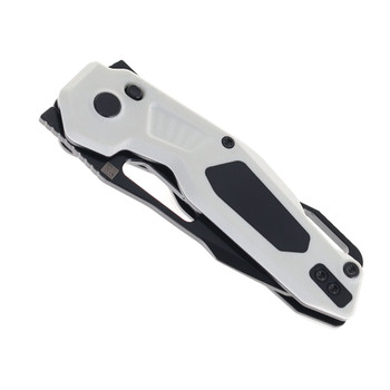Ketuo Mini Griffin Folding Knife White G10 Handle Black 14c28n Plain Edge Ketuo Mini Griffin Folding Knife White G10 Handle Black 14c28n Plain Edge