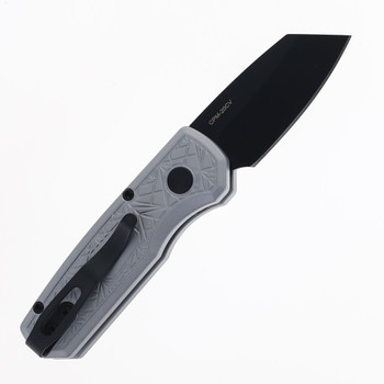 Pro-Tech Runt 5 Automatic Knife Nexus Textured Grey Handle DLC Black 20CV R5203-Grey-NEXUS Pro-Tech Runt 5 Automatic Knife Nexus Textured Grey Handle DLC Black 20CV R5203-Grey-NEXUS