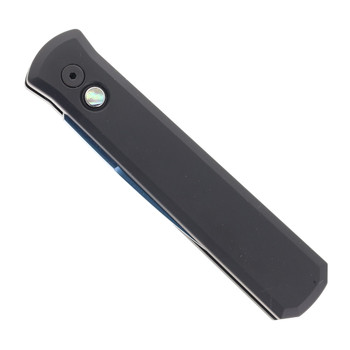 Pro-Tech Godfather Automatic Knife Solid Black Aluminum Handle Sapphire Blue154CM Blade 921-SB Pro-Tech Godfather Automatic Knife Solid Black Aluminum Handle Sapphire Blue154CM Blade 921-SB
