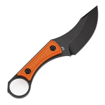 Kansept Niko Fixed Blade Knife Orange G10 Handle D2 Clip Point Plain Edge Blackwash Finish G004A10