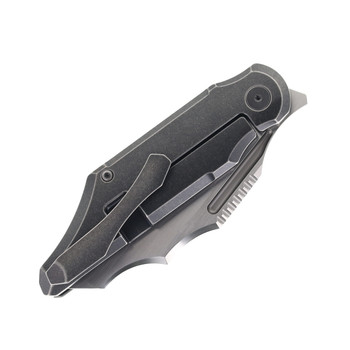 Ketuo Soulstone Folding Knife Black Stonewash Titanium Handle M390 Satin Blade