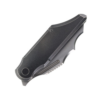 Ketuo Soulstone Folding Knife Black Stonewash Titanium Handle M390 Satin Blade