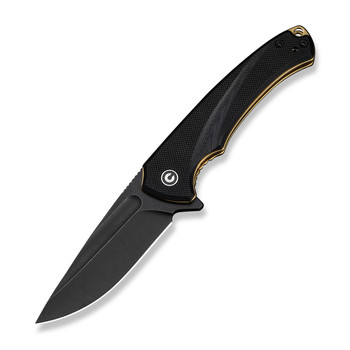 Civivi Voidflare Folding Knife Black G10 Handle 14C28N Plain Edge Black Stonewash Finish C24040-1