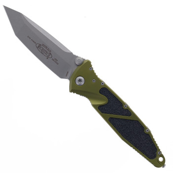 Microtech Socom Elite Folding Knife S/E Apocalyptic Standard OD Green Aluminum Handle M390 Stonewash Handle 161-10APOD