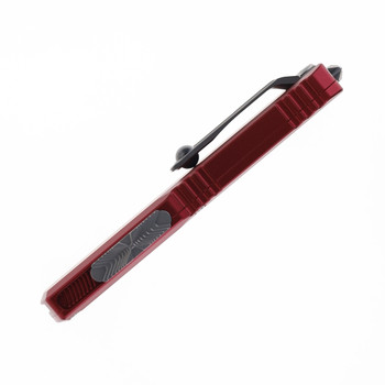 Microtech Ultratech Automatic Knife Dagger Edge Stonewash M390MK Blade Merlot Aluminum Handle 11224-10MR