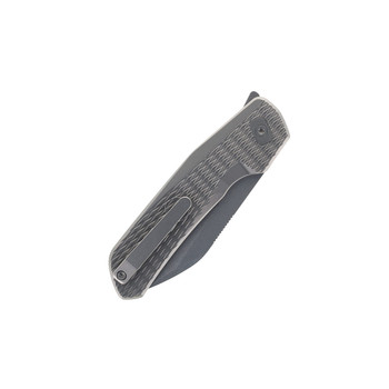 (Used) Open Box/Returned Divo Chaser Folding Knife Diamond Texture Titanium Handle S90V Blade