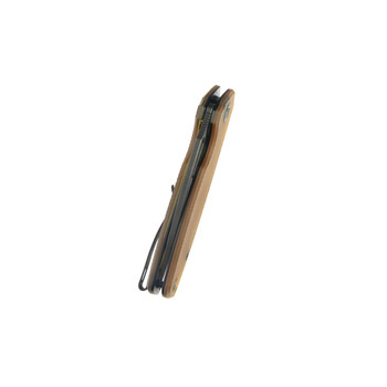 Kubey Tityus Folding Knife Ultem Handle 14C28N Drop Point Plain Edge Blackwash Finish KU322S