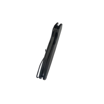 Kubey Tityus Folding Knife Black G10 Handle 14C28N Drop Point Plain Edge Blackwash Finish KU322T