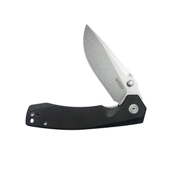 Kubey Calyce Folding Knife Black G10 Handle 14C28N Drop Point Plain Edge Beadblast Finish KU901O